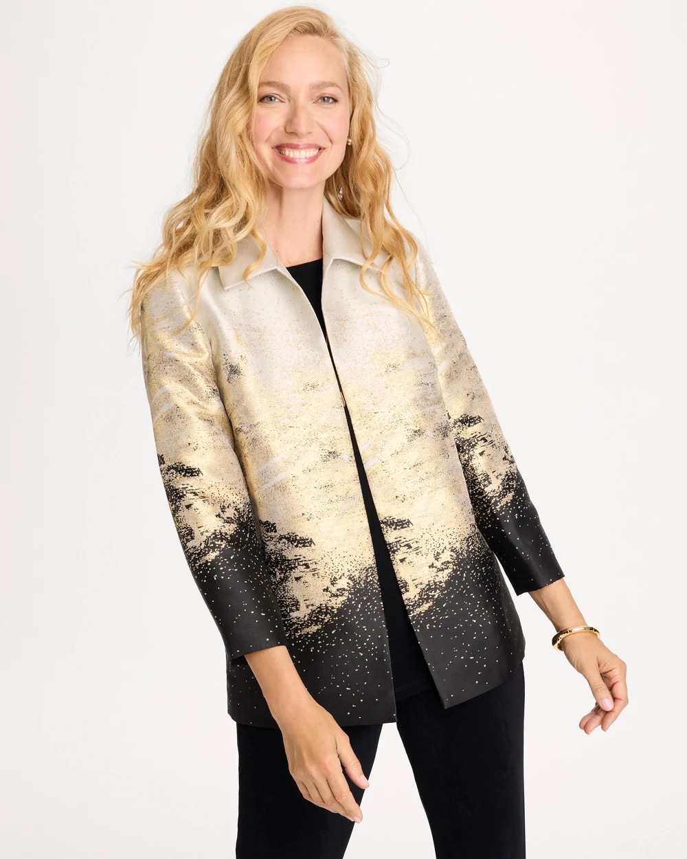 Travelers™ Collection Metallic Jacquard Jacket | Chico's